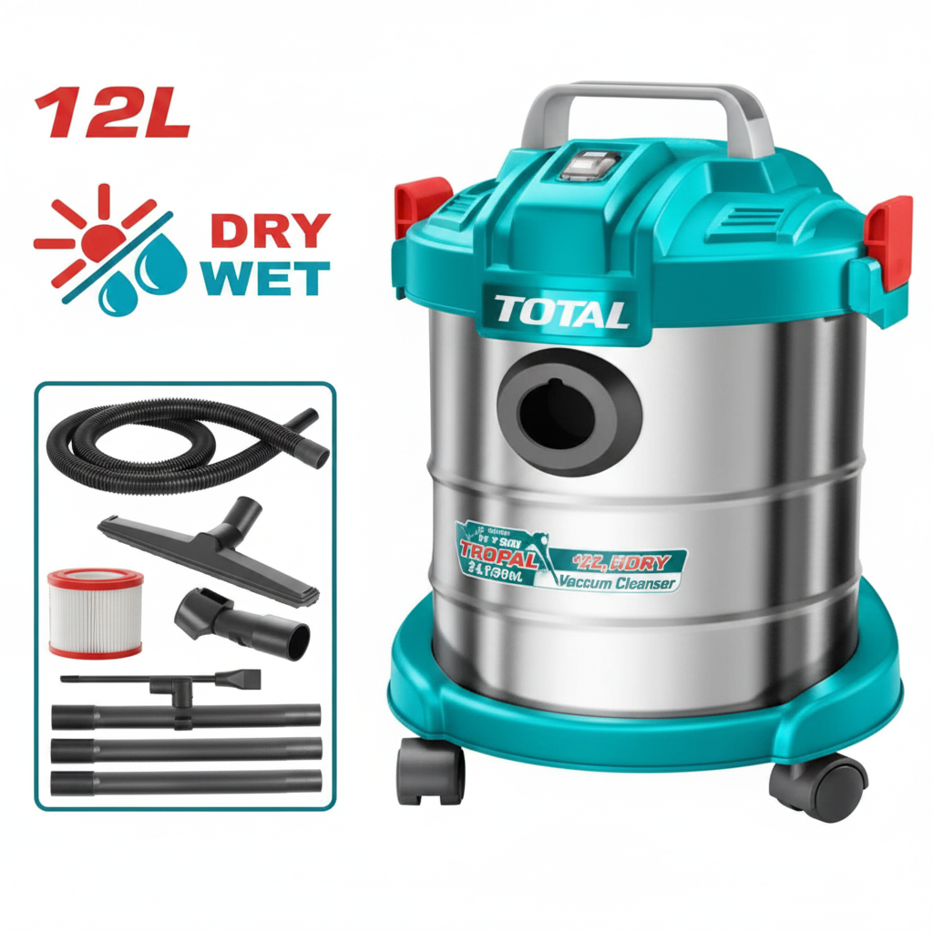 Total 800W Wet & Dry Vacuum Cleaner TVC14122 12L – Buy in Karachi