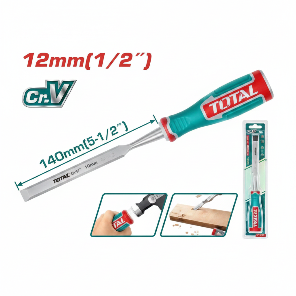 TOTAL THT41126 12mm CRV Wood Chisel – Professional Carpentry Tool | Buy in Karachi