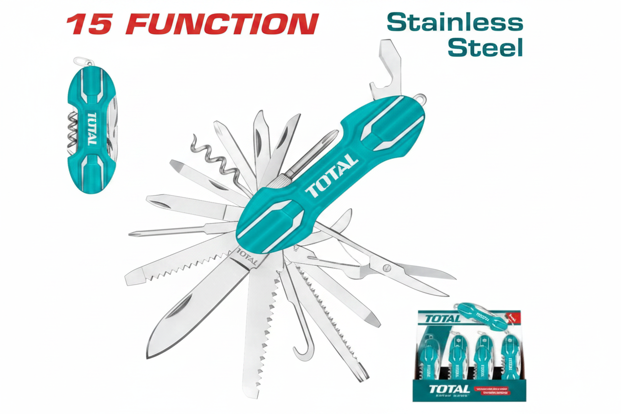 THMFK0156 15-in-1 Multi-Function Pocket Knife with Aluminium Handle – Karachi Delivery
