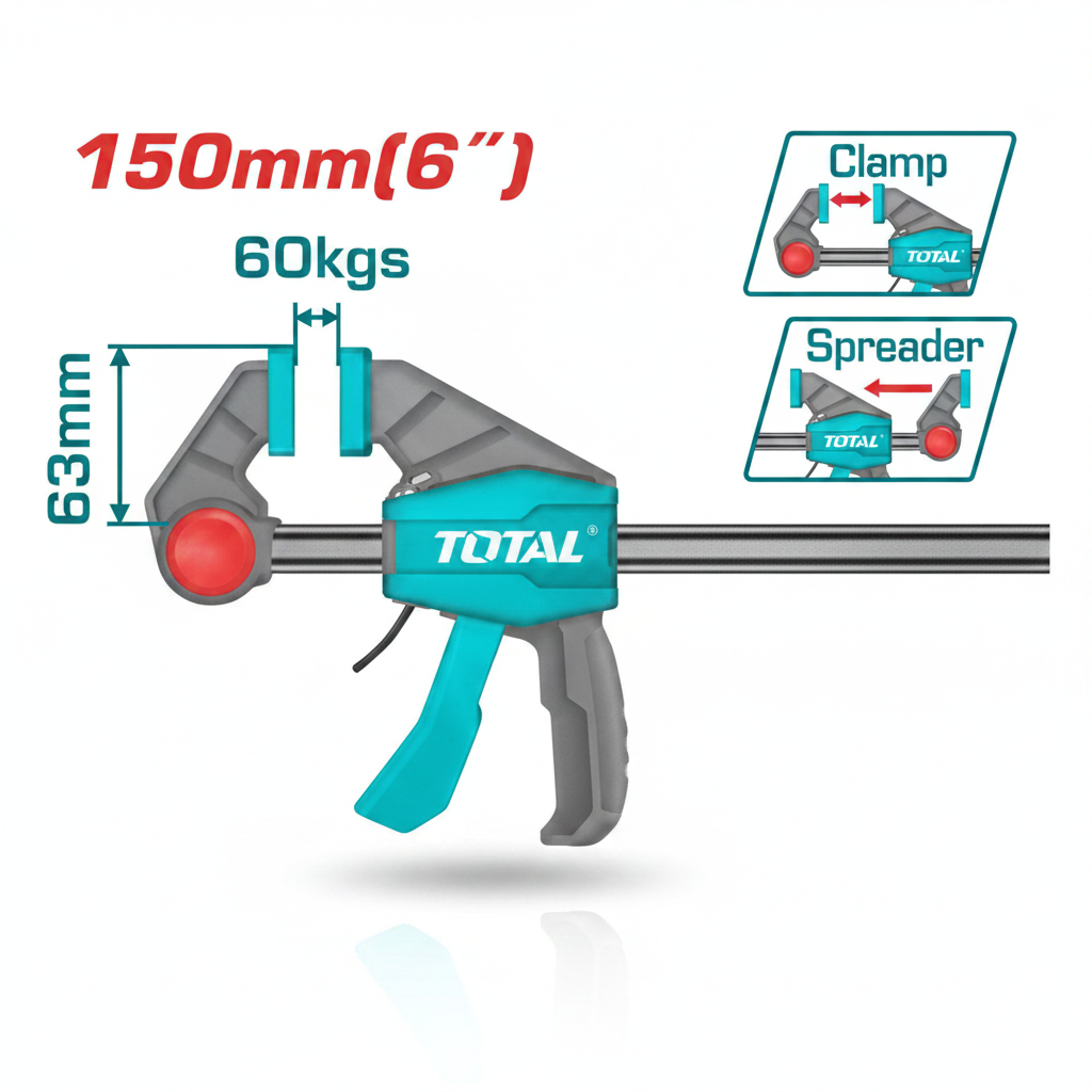 Total 150mm Quick-Release Bar Clamp for woodworking and metalworking – buy in Karachi Pakistan