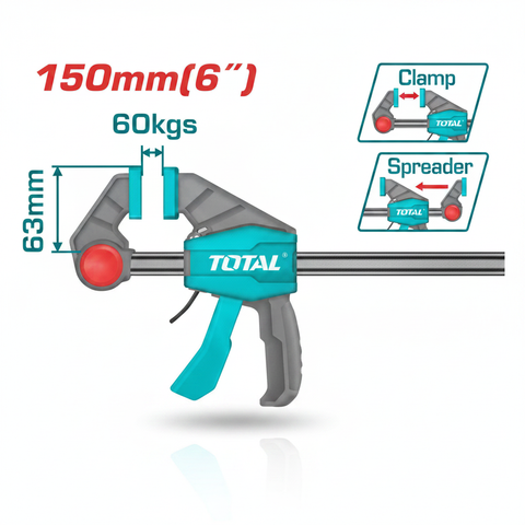 Total 150mm Quick-Release Bar Clamp for woodworking and metalworking – buy in Karachi Pakistan