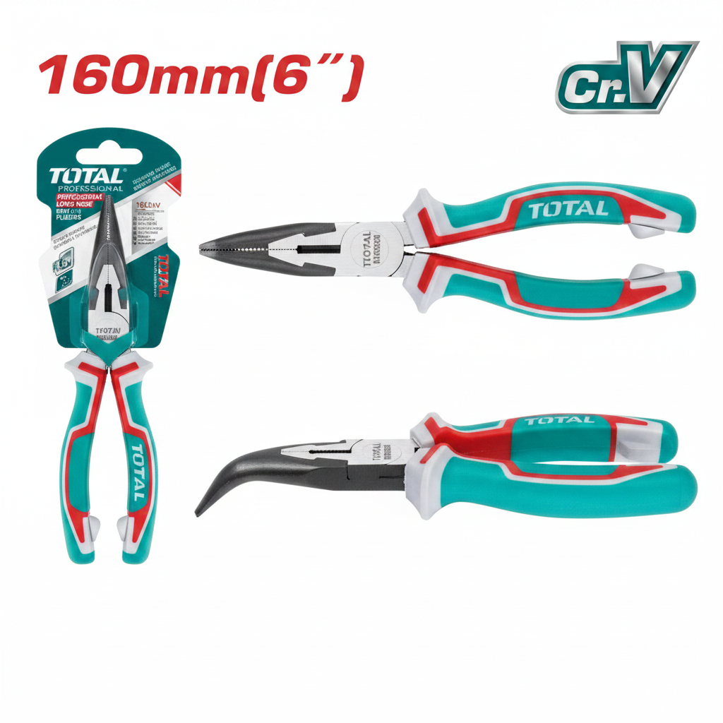 Total THT24616 6-Inch Bent Nose Pliers – Cr-V Professional Pliers | Buy in Karachi Pakistan