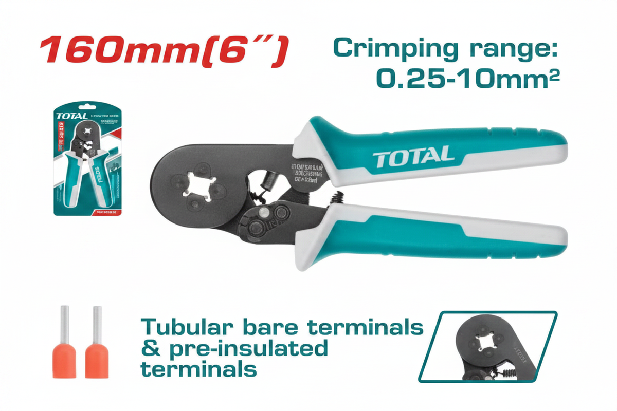 THCPG2510 Ratchet Crimping Plier 0.25–10mm² – Professional Wire Ferrule Tool | Buy in Karachi