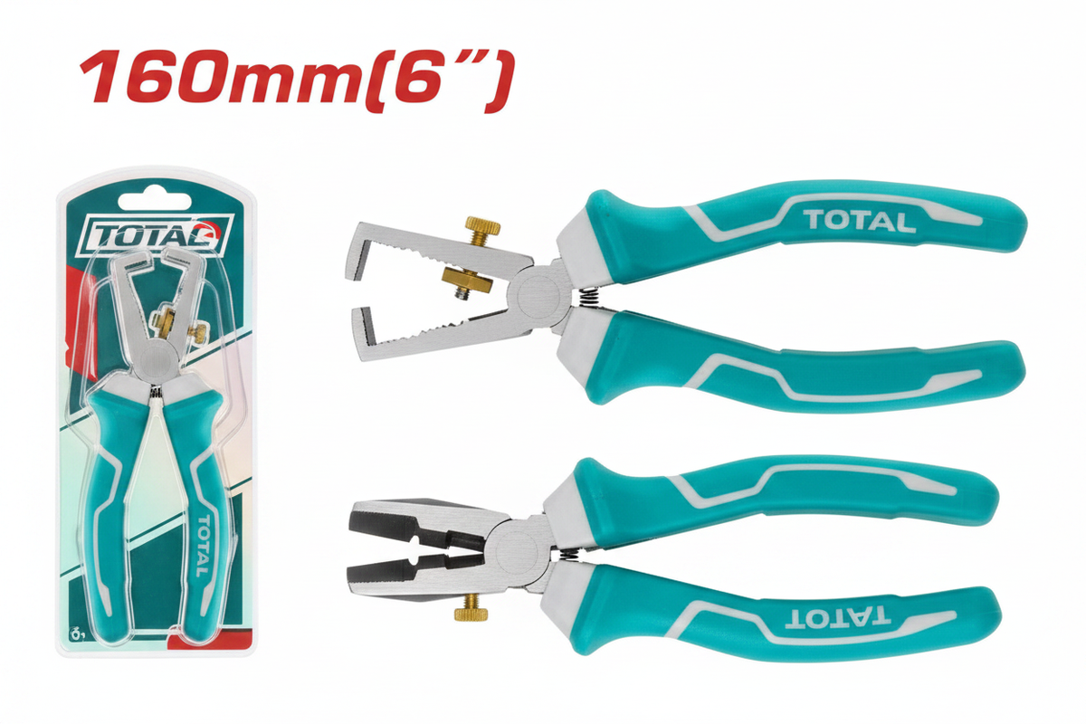 TOTAL Wire Stripping Pliers 6" 160mm THT1566P – Professional Wire Stripper Tool in Karachi Pakistan