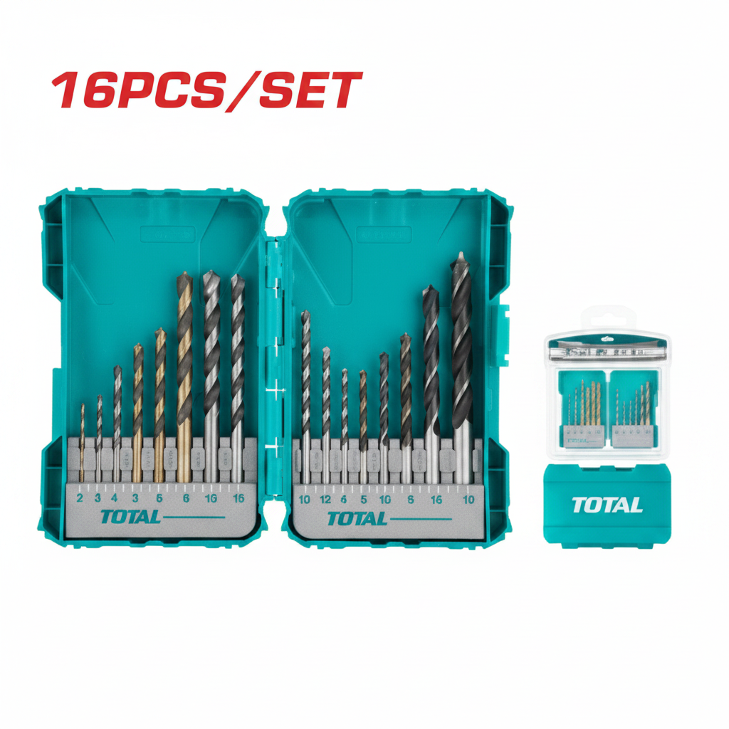 16 Pcs Drill Bits Set for Metal Concrete and Wood - Buy in Karachi | Offers Wala