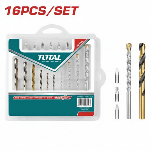 TOTAL 16PCS Drill Bits & Screwdriver Bits Set TACSD3165 – Buy in Karachi