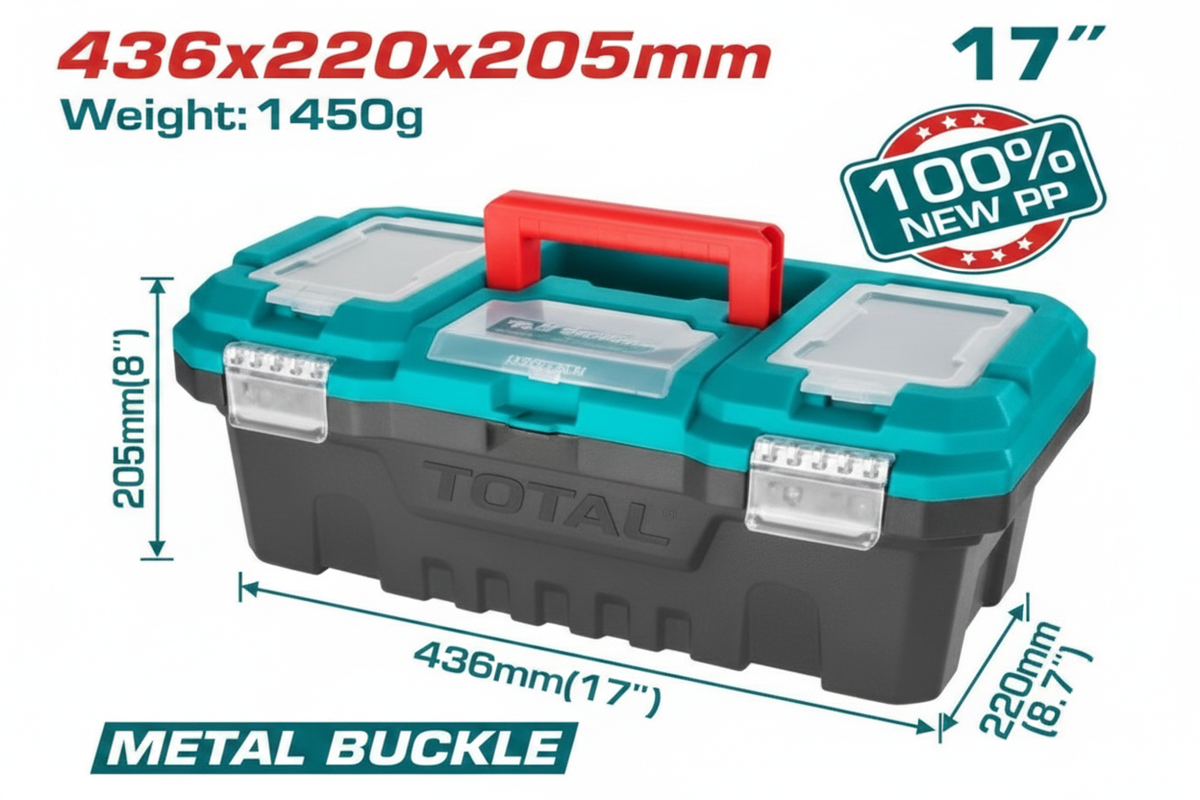 17" Heavy Duty Plastic Tool Box TPBX0172 – Buy Online in Karachi | Offers Wala
