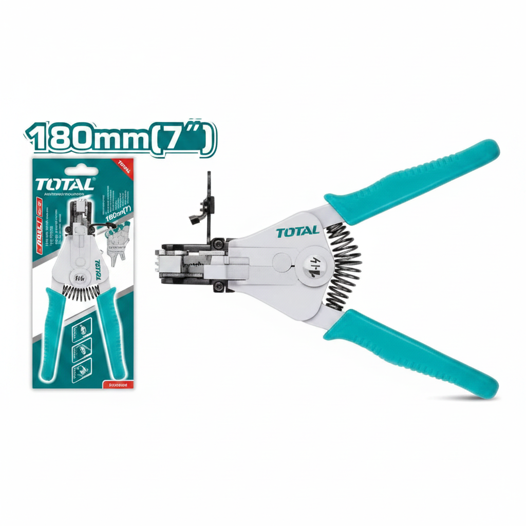 THT1591 Professional Wire Stripper 7"/180mm – 65Mn Blade, Zinc Alloy Body | Buy in Karachi
