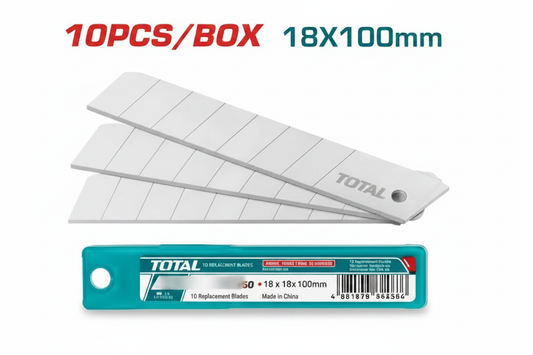 TOTAL THT519112 18mm Snap-Off Knife Blades 10Pcs Set – Buy in Karachi | Offers Wala