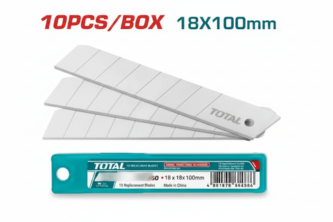 TOTAL THT519112 18mm Snap-Off Knife Blades 10Pcs Set – Buy in Karachi | Offers Wala