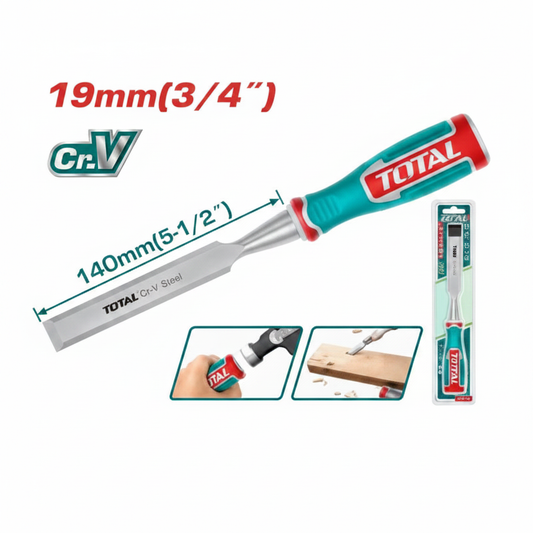 TOTAL 19mm Wood Chisel – Heavy Duty Carpentry Chisel for Woodworking | Buy in Karachi