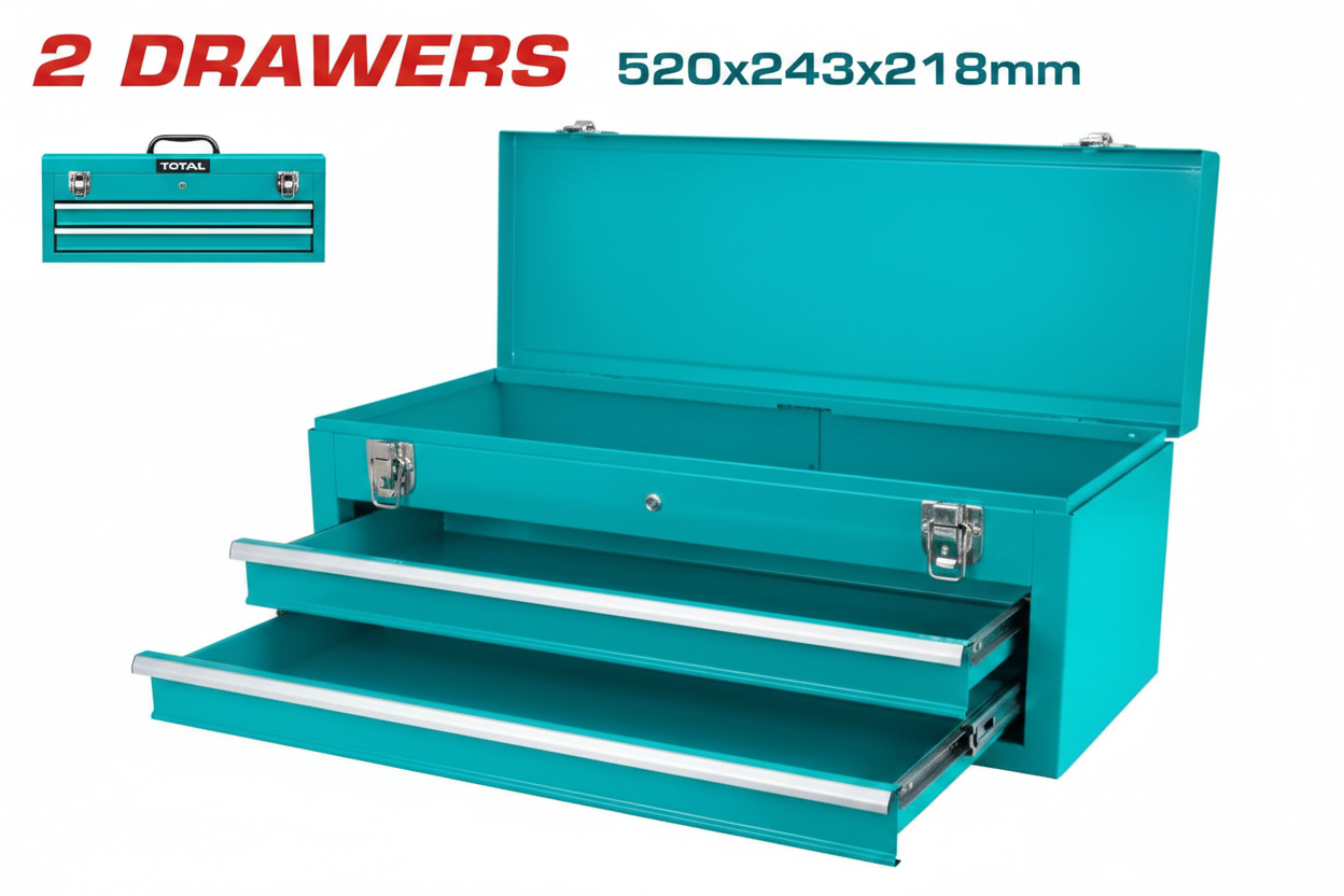 THPTC202 Drawer Portable Tool Box – 2-Drawer Steel Cabinet for Karachi Workshops | Offers Wala