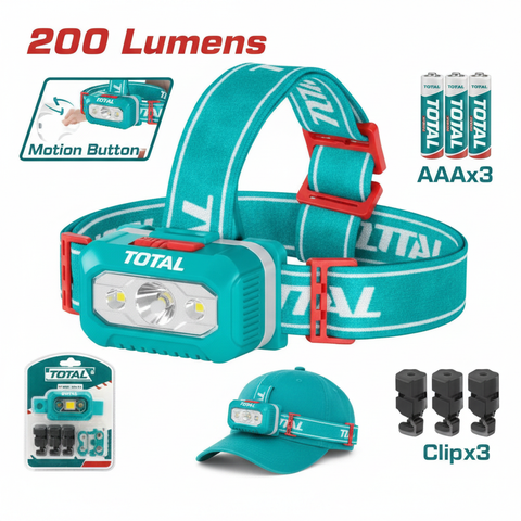 TOTAL THL013AAA6 200 Lumen IPX4 LED Headlamp – Buy Head Torch in Karachi | Offers Wala