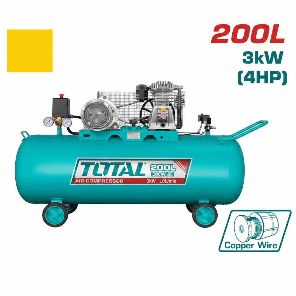 Total TC1402002 200L 4HP Belt Drive Air Compressor – Buy in Karachi