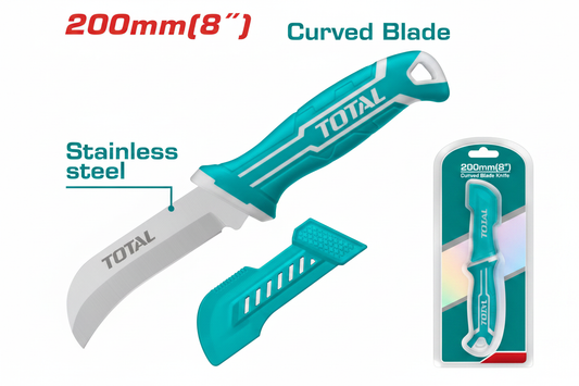 TOTAL 200mm Curved Blade Knife | Heavy Duty Cutting Tool | Buy in Karachi Pakistan