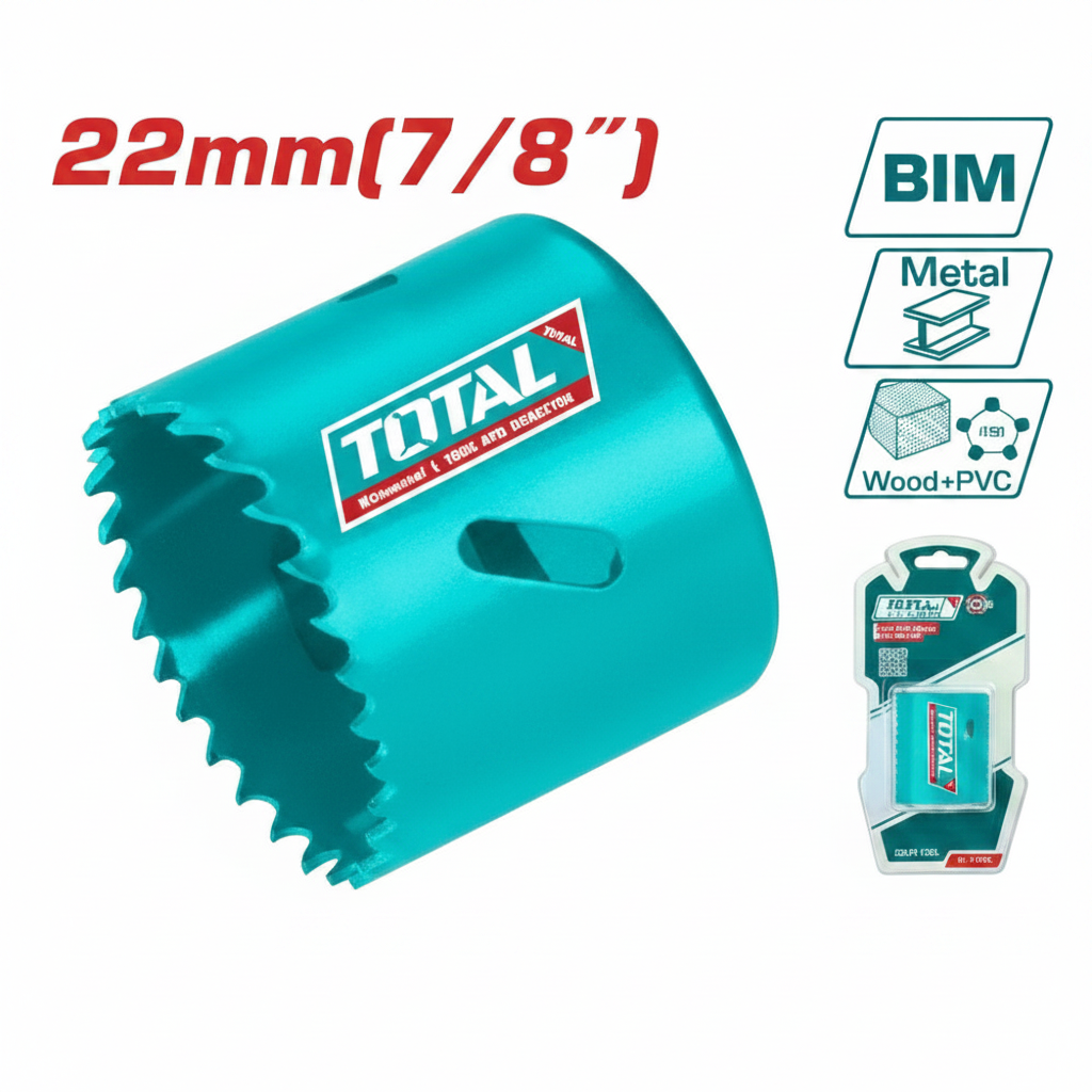 TOTAL 22mm HSS Bi-Metal Hole Saw – Buy Online in Karachi | Offers Wala