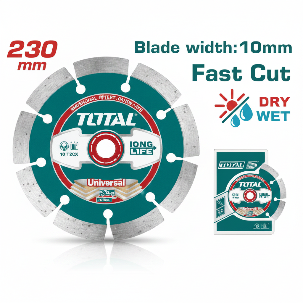 TOTAL TAC2112303 230mm 9-Inch Dry Diamond Cutting Disc – Buy in Karachi Pakistan