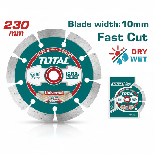 TOTAL TAC2112303 230mm 9-Inch Dry Diamond Cutting Disc – Buy in Karachi Pakistan