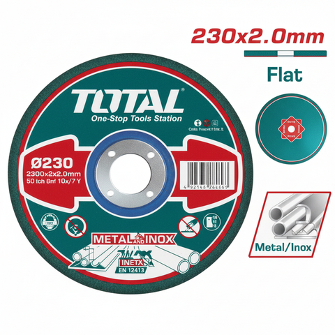 TOTAL 230x2.0mm Abrasive Metal & Inox Cutting Disc 9 Inch | Buy Online in Karachi Pakistan