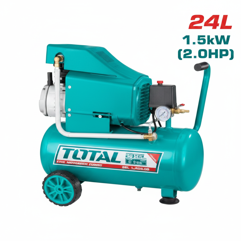 TOTAL 24L Oil-Lubricated Air Compressor TC202416 1.5kW – Buy in Karachi