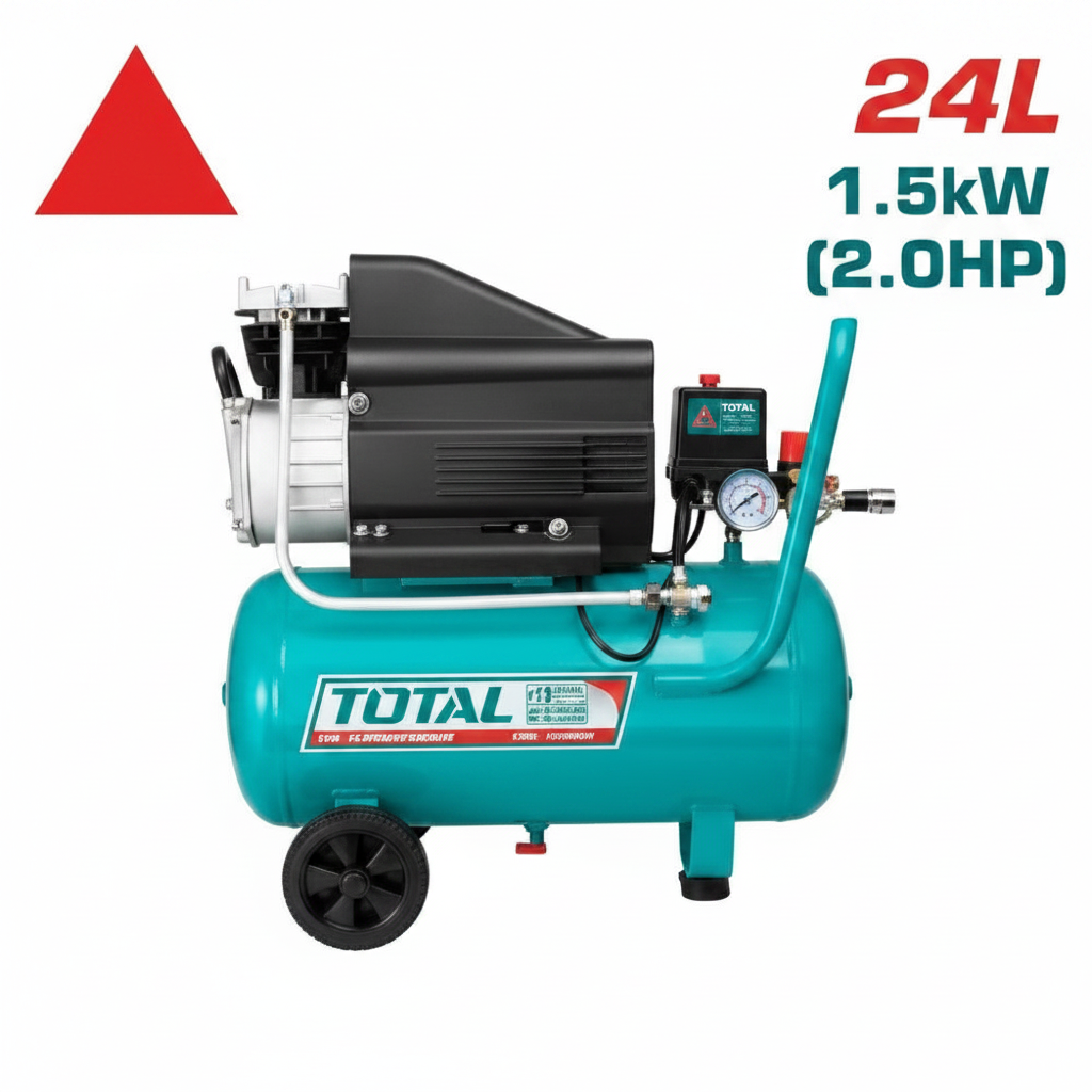 TOTAL 24L Oil-Lubricated Air Compressor 1.5kW TC120246 – Buy in Karachi