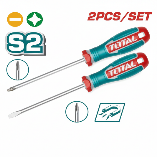 2 Pcs S2 Steel Screwdriver Set TKSDS0226 – Magnetic Tip SL6.5 & PH2 Phillips | Buy in Karachi