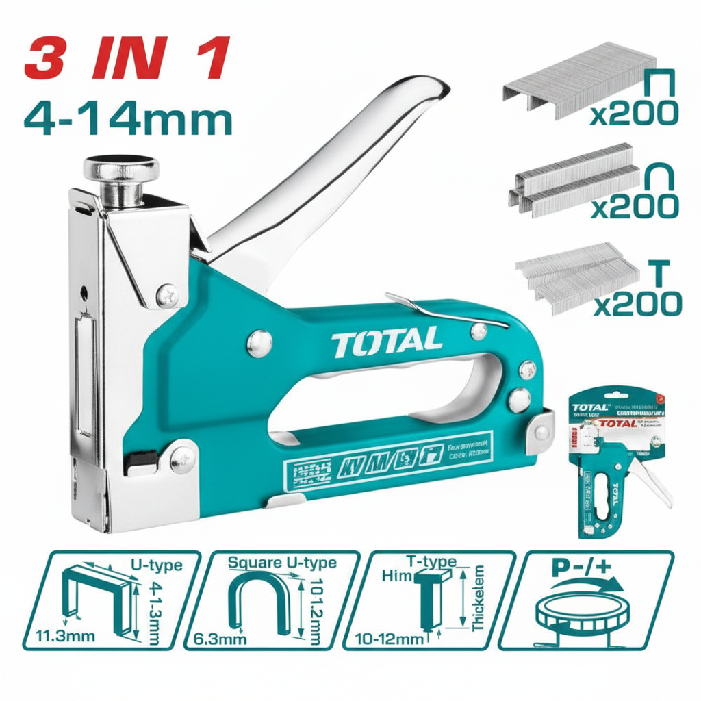 3-in-1 Staple Gun THT31143 Heavy Duty Nail Staple Tool available in Karachi – Offers Wala