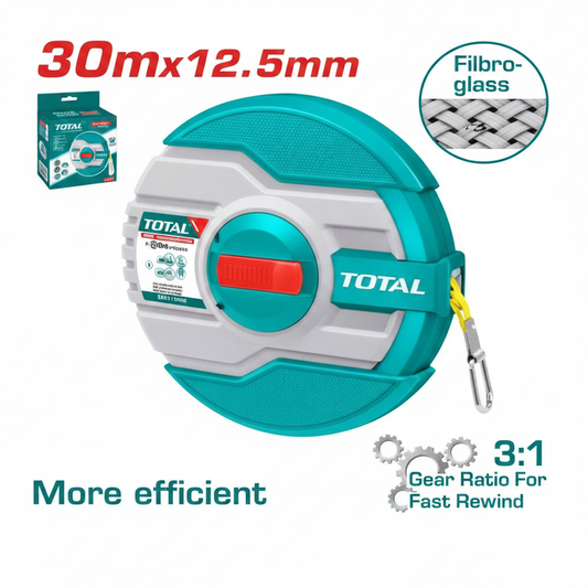 TOTAL Fibreglass Measuring Tape 30m x 12.5mm TMTF13306 – Buy Online in Karachi