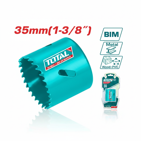 HSS Bi-Metal Hole Saw 35mm for drilling wood and metal – Buy online in Karachi at Offers Wala with fast delivery