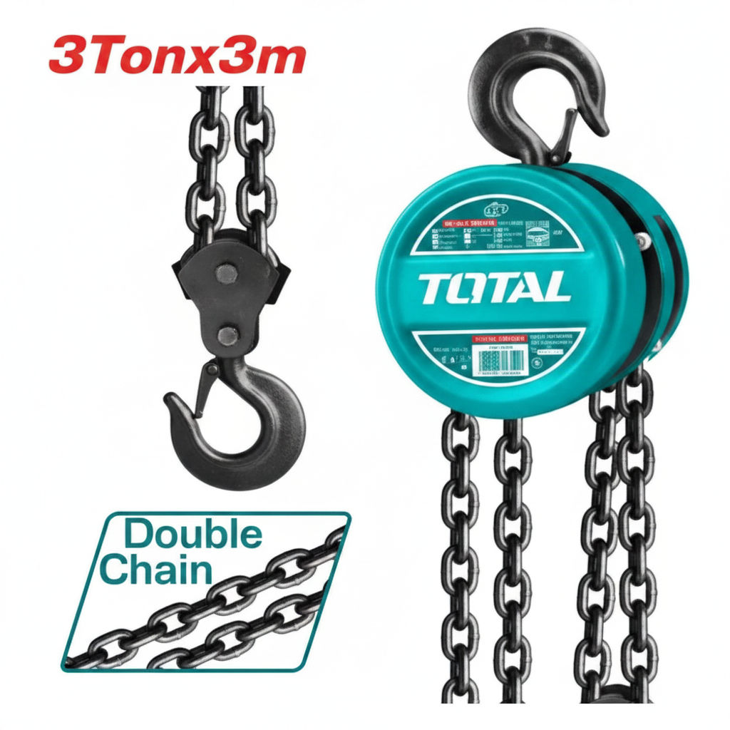 Chain Block 3 Ton THT1631 Manual Chain Hoist Heavy Duty Lifting Equipment Karachi