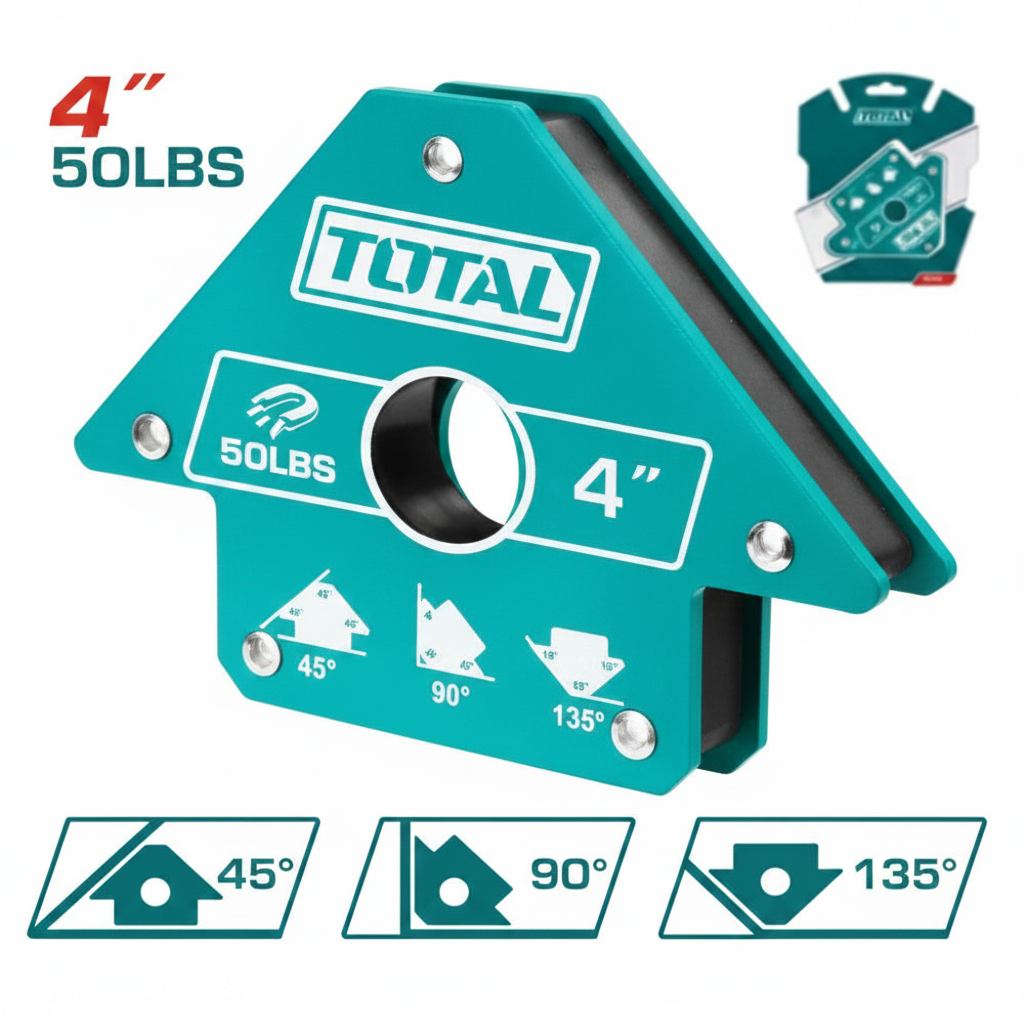 TOTAL 4-Inch 50 Lbs Magnetic Welding Holder Clamp – Buy Online in Karachi | Welding Tools Pakistan