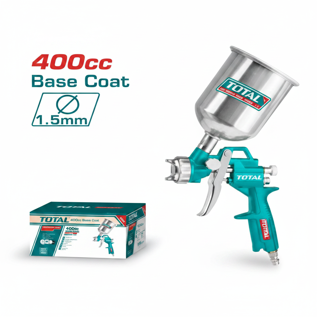 TOTAL HVLP Air Spray Gun TAT10401 400cc – Professional Paint Spray Gun Price in Karachi Pakistan