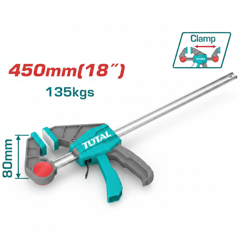 Quick Bar Clamp THT1346801 80x450mm Heavy Duty F-Clamp – Buy in Karachi | Offers Wala