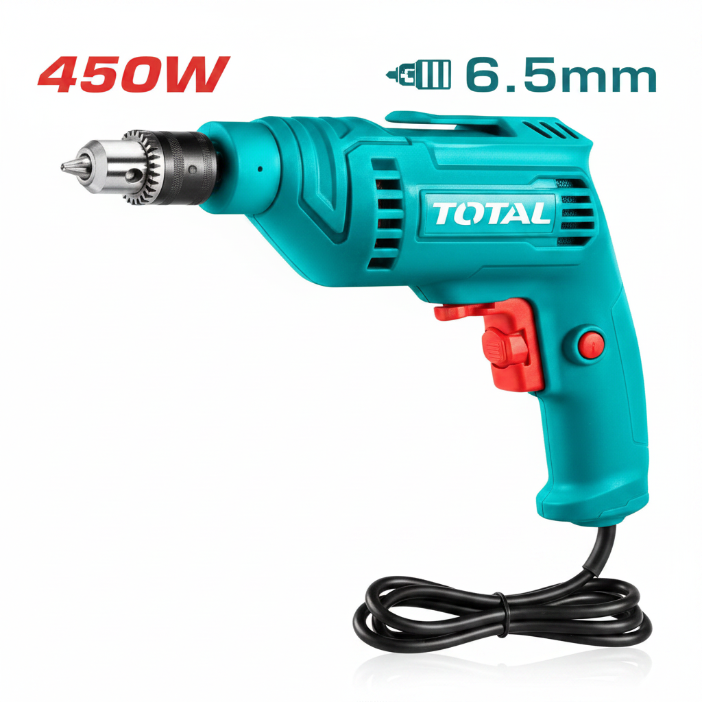 TOTAL 450W 6.5mm Variable Speed Electric Drill – Buy Power Tools in Karachi | Offers Wala
