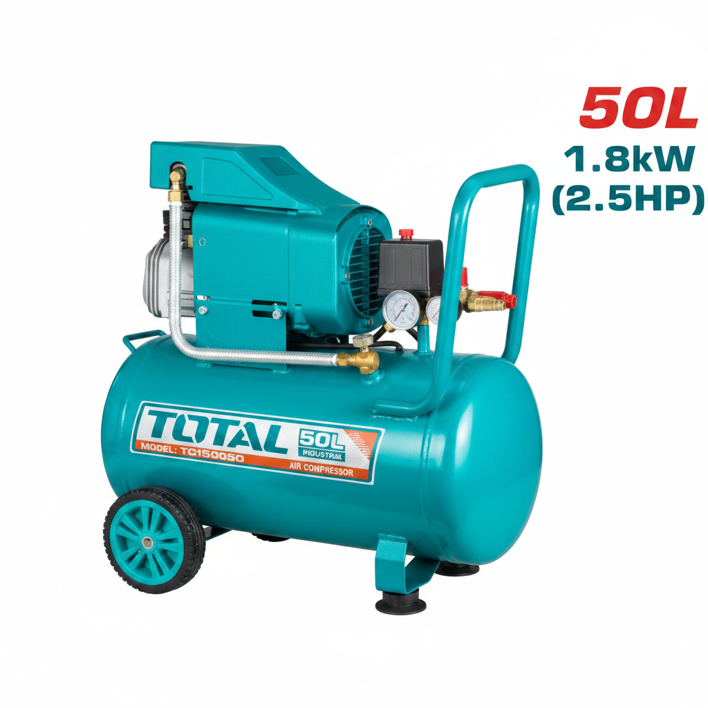 Total Tools 50L Oil-Lubricated Air Compressor TC255016 1.8kW – Buy in Karachi