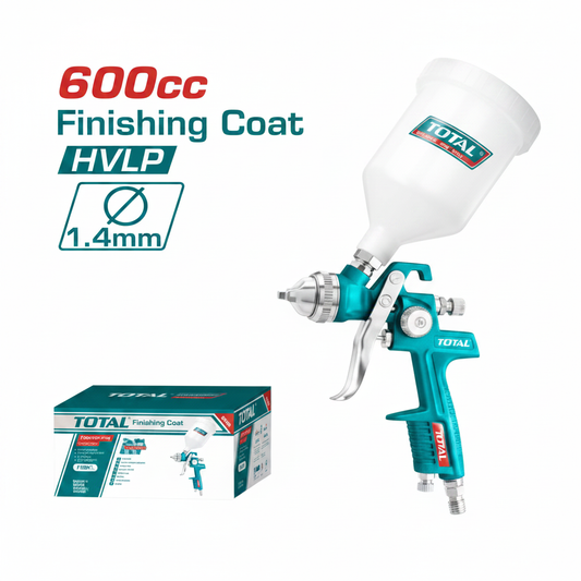 TOTAL TAT10601 HVLP Gravity Feed Air Spray Gun 600cc – Professional Finishing Coat Spray Gun Price in Karachi Pakistan
