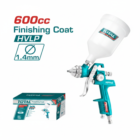 TOTAL TAT10601 HVLP Gravity Feed Air Spray Gun 600cc – Professional Finishing Coat Spray Gun Price in Karachi Pakistan

