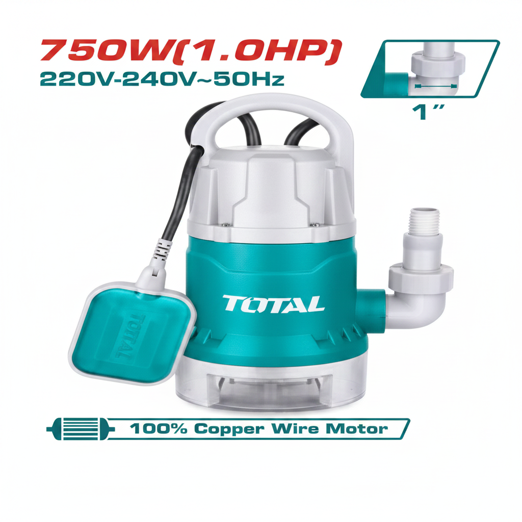TOTAL TWP87506 750W Sewage Submersible Dirty Water Pump – Buy in Karachi