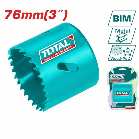 76mm HSS Bi-Metal Hole Saw available for online purchase in Karachi at Offers Wala – durable bi-metal hole saw for cutting wood, metal, and PVC