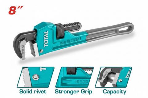 Pipe Wrench THT170806 8 Inch CR-MO Jaw Heavy Duty Plumbing Wrench – Buy in Karachi