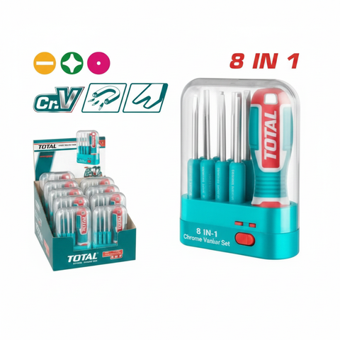 9 Pcs Interchangeable Screwdriver Set THT250906 CR-V Steel – Buy in Karachi