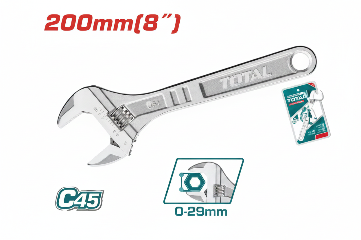 TOTAL Adjustable Wrench 8 Inch 200mm – Buy in Karachi | THT101083
