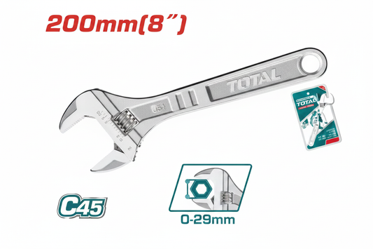 TOTAL Adjustable Wrench 8 Inch 200mm – Buy in Karachi | THT101083