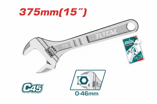 TOTAL Adjustable Wrench 375mm 15 inch – Buy in Karachi | Offers Wala