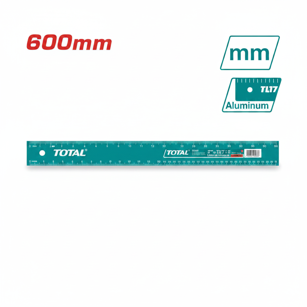 Total TMT636002 Anodized Aluminum Ruler 600mm – Buy Measuring Ruler in Karachi | Offers Wala