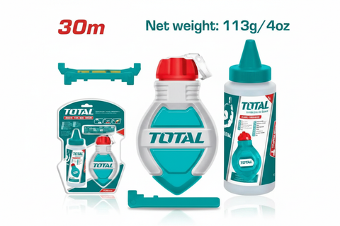 TOTAL Chalk Line Reel THT661301 30m with Chalk and Spirit Bubble Level – Buy in Karachi | Offers Wala