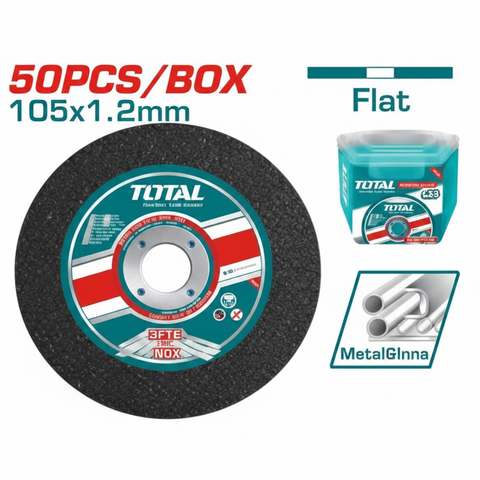 TOTAL 105mm Metal & INOX Cutting Disc 50-Piece Set 1.2mm Abrasive Disc Karachi Pakistan