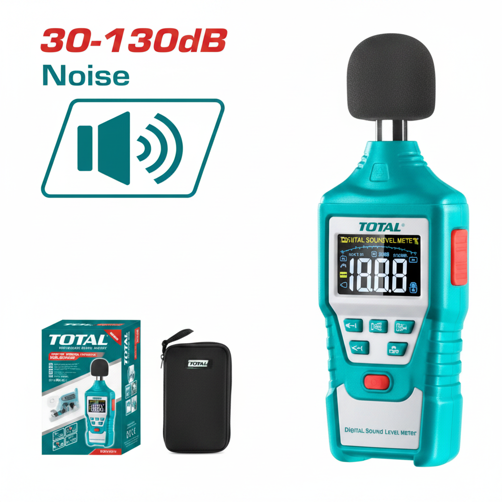 TOTAL Digital Sound Level Meter TETSL01 – Buy in Karachi | 30-130dB Acoustic Meter