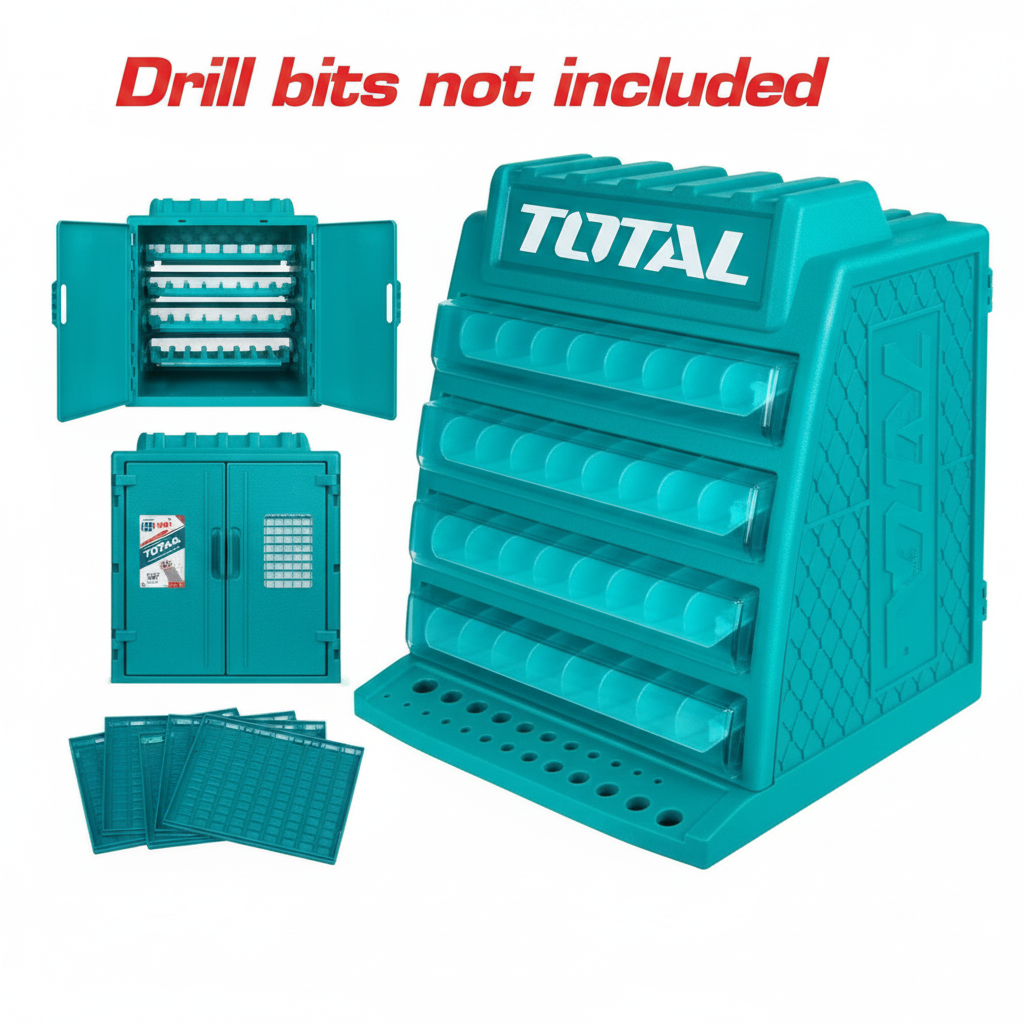 TAKD2688 Drill Bits Display Box 4-Floor 32-Slot Organizer with Diameter Gauge – Buy in Karachi