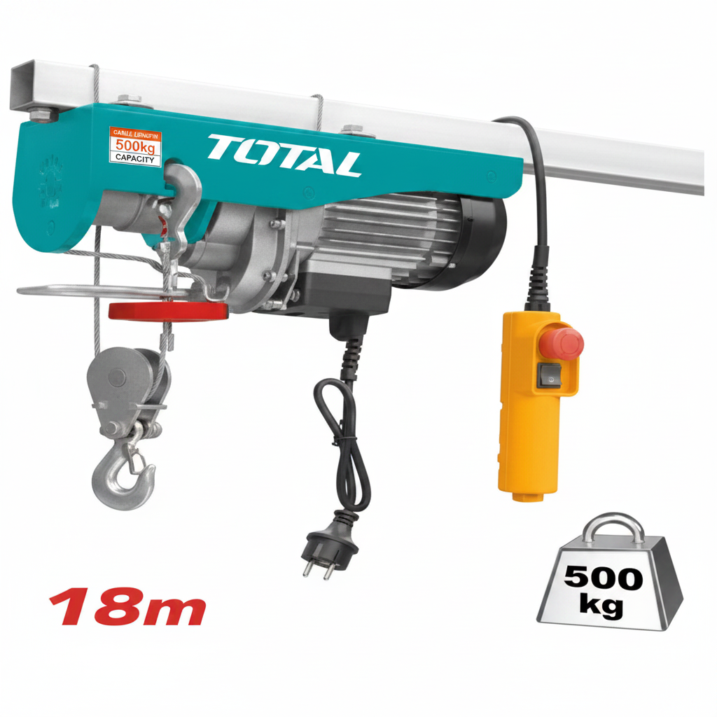 TOTAL Electric Chain Hoist 500KG 18M TLH1952 – Heavy Duty Hoist for Sale in Karachi